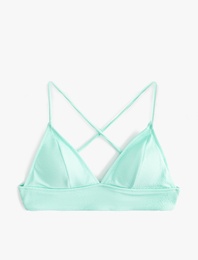 Arkası Çapraz Askılı Bağlama Detaylı Bralet Bikini Üstü