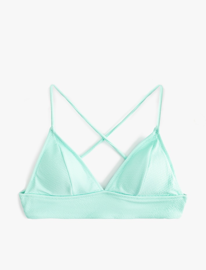  Arkası Çapraz Askılı Bağlama Detaylı Bralet Bikini Üstü