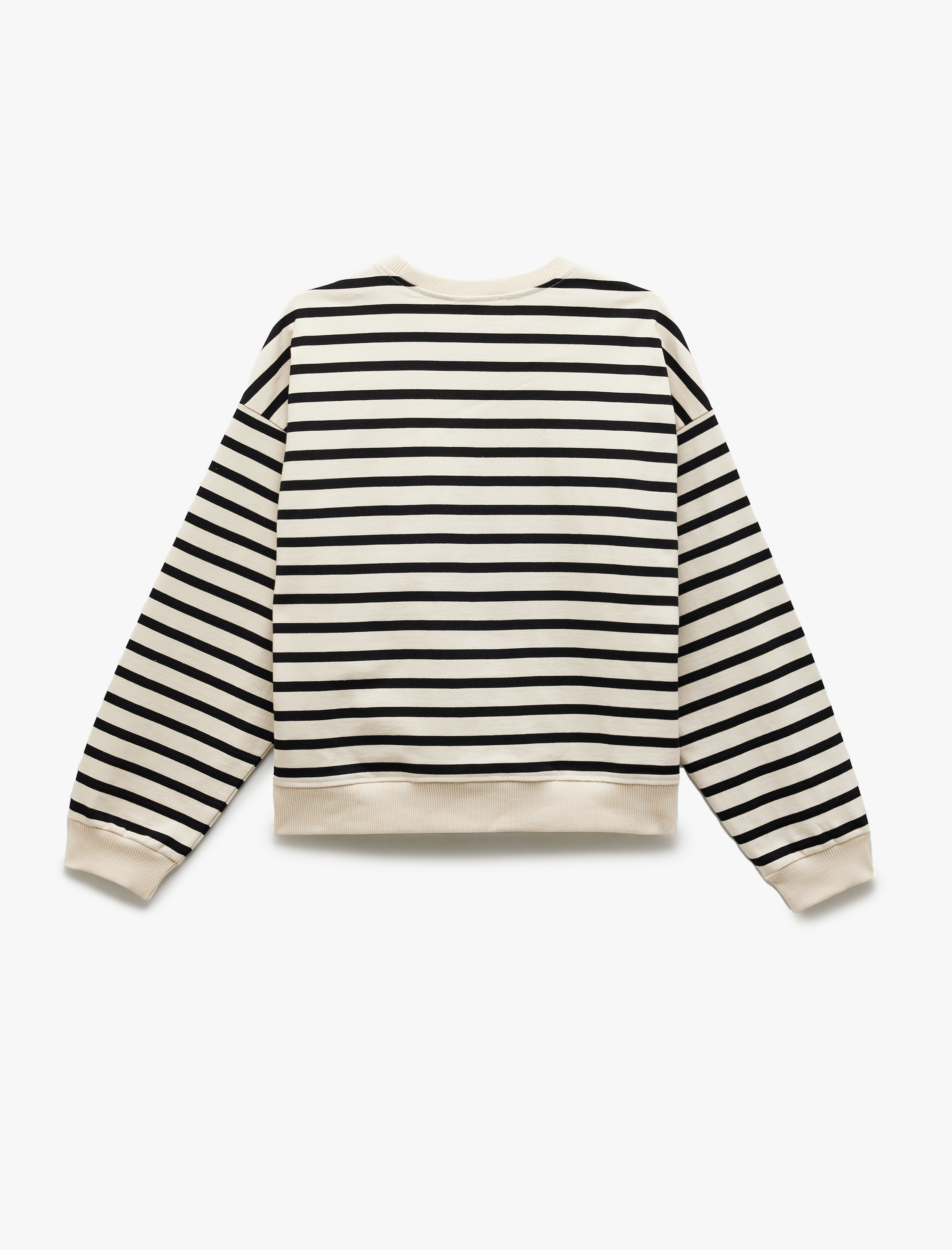   Pamuklu Düğme Detaylı Uzun Kollu Sweatshirt