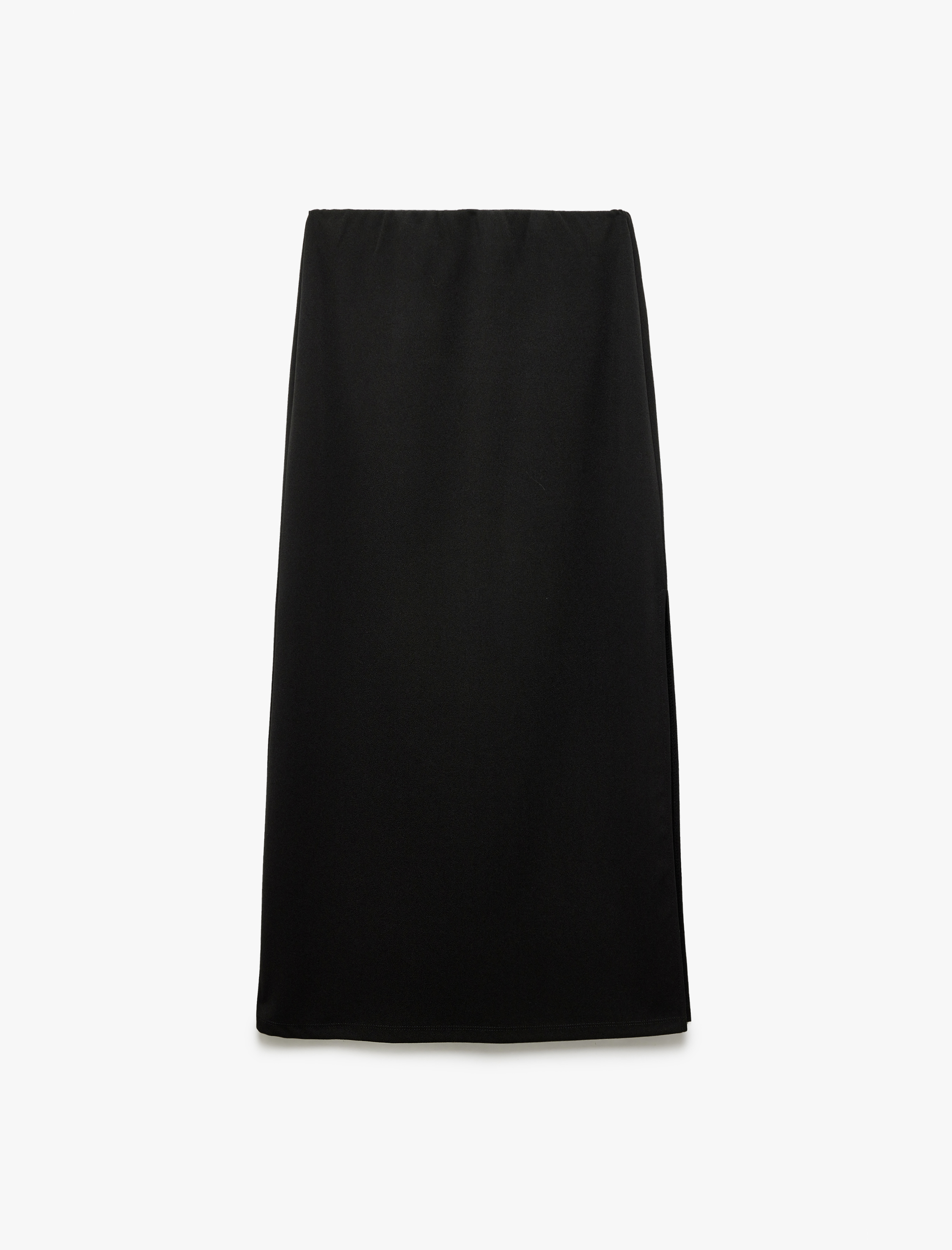  Standart Bel Krep Scuba Kumaş Midi Etek