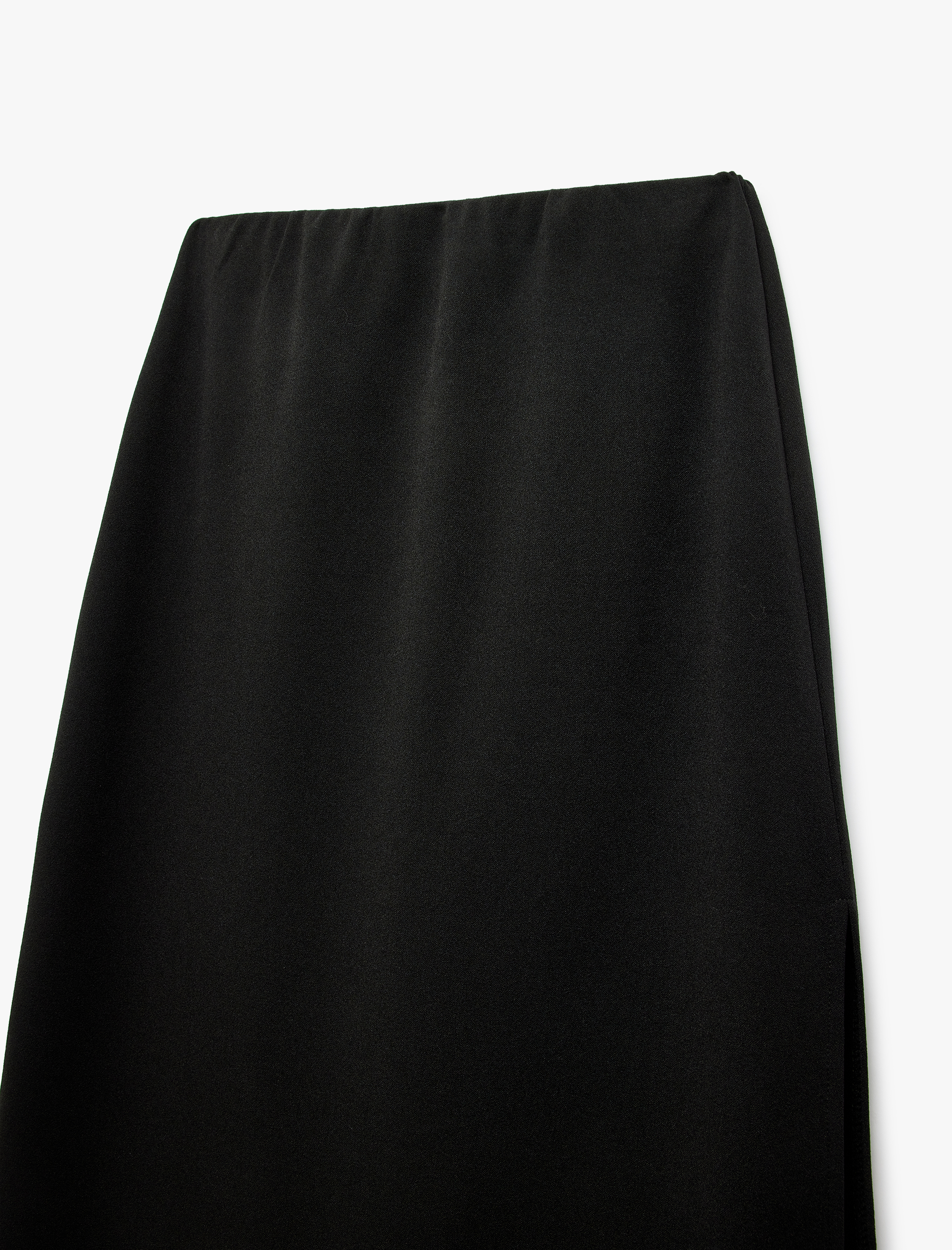   Standart Bel Krep Scuba Kumaş Midi Etek