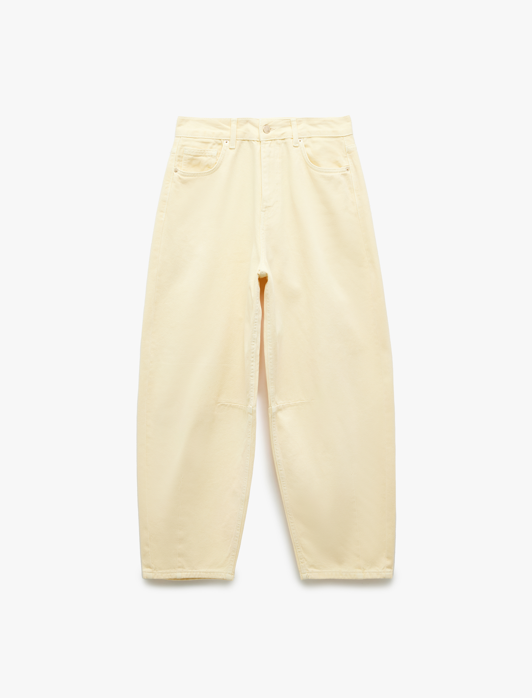   Pamuklu Cep Detaylı Rahat Kesim Barrel Fit Jean Pantolon - Barrel Jean