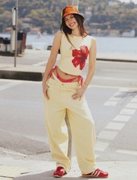 Pamuklu Cep Detaylı Rahat Kesim Barrel Fit Jean Pantolon - Barrel Jean