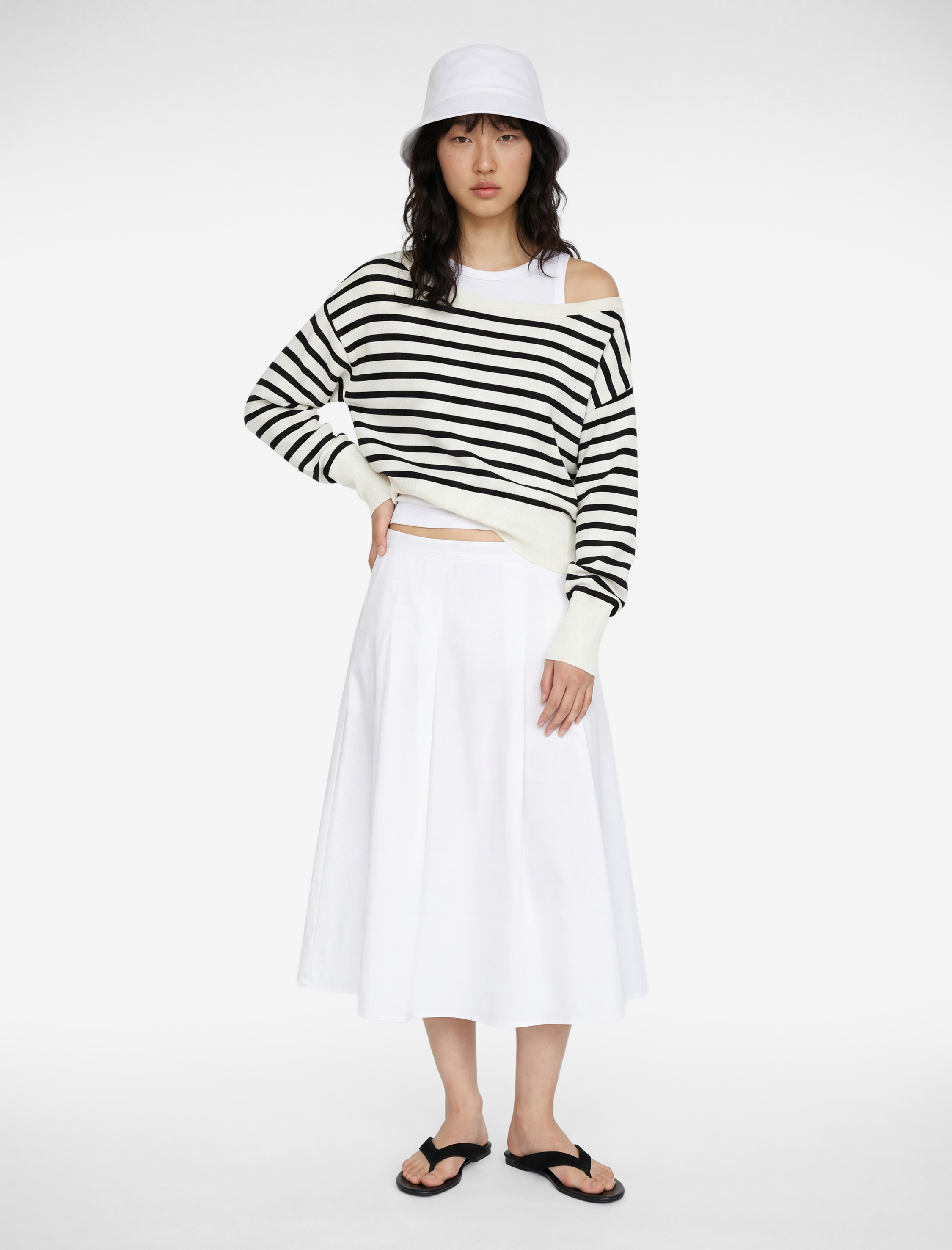   Kayık Yaka Uzun Kollu Viskon Karışımlı Kazak