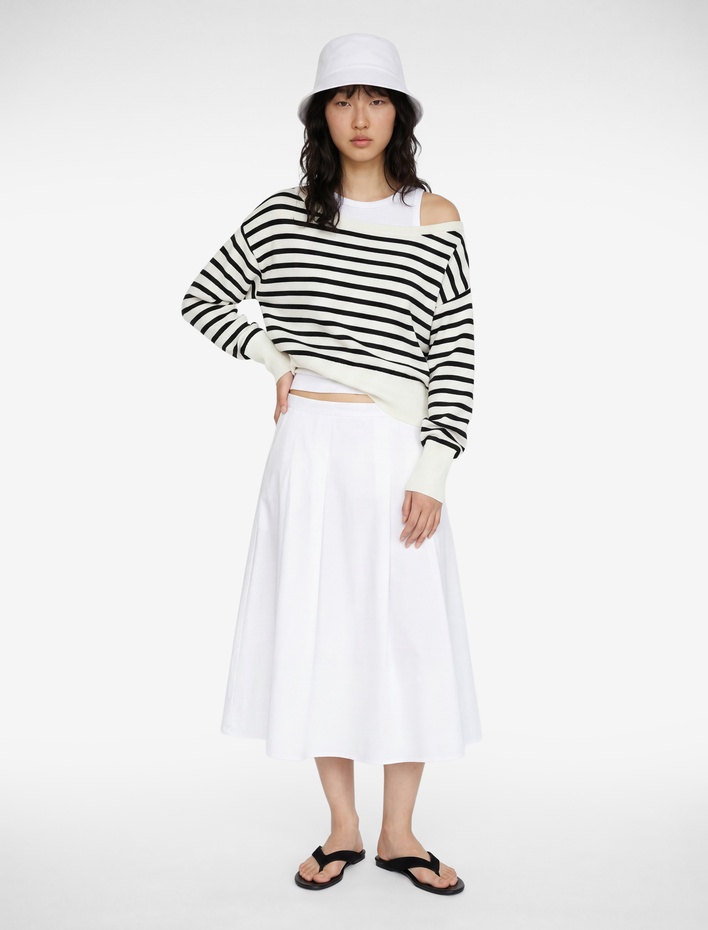  Kayık Yaka Uzun Kollu Viskon Karışımlı Kazak