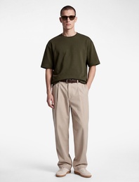 Kısa Kollu Bisiklet Yaka Basic Oversize Tişört