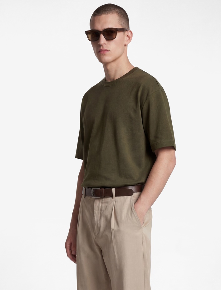  Kısa Kollu Bisiklet Yaka Basic Oversize Tişört