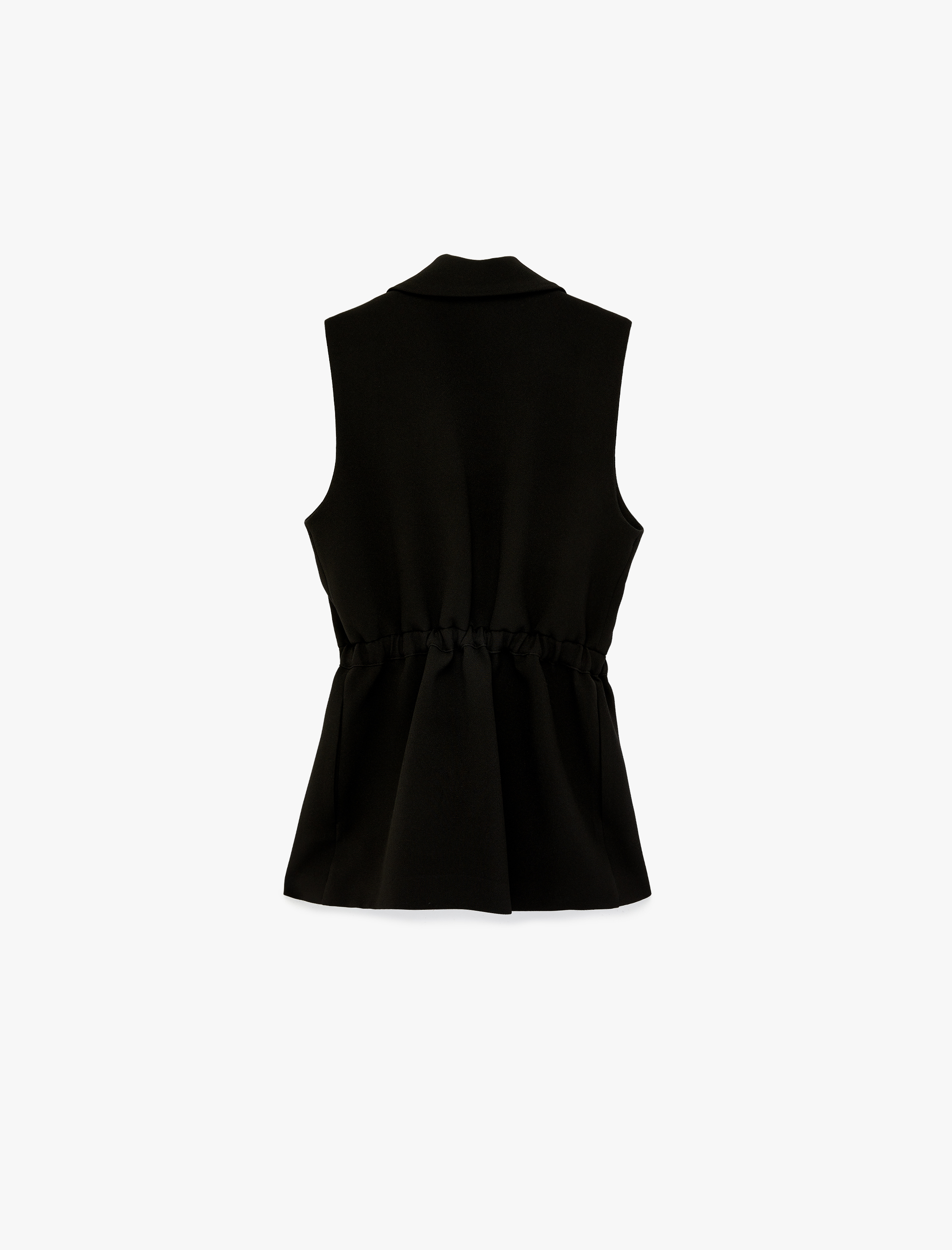   Regular Fit Kolsuz Kemerli Kruvaze Yaka Yelek