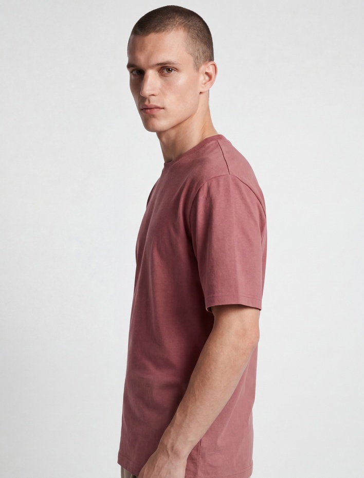  Regular Fit Bisiklet Yaka Pamuklu Basic Kısa Kollu Tişört