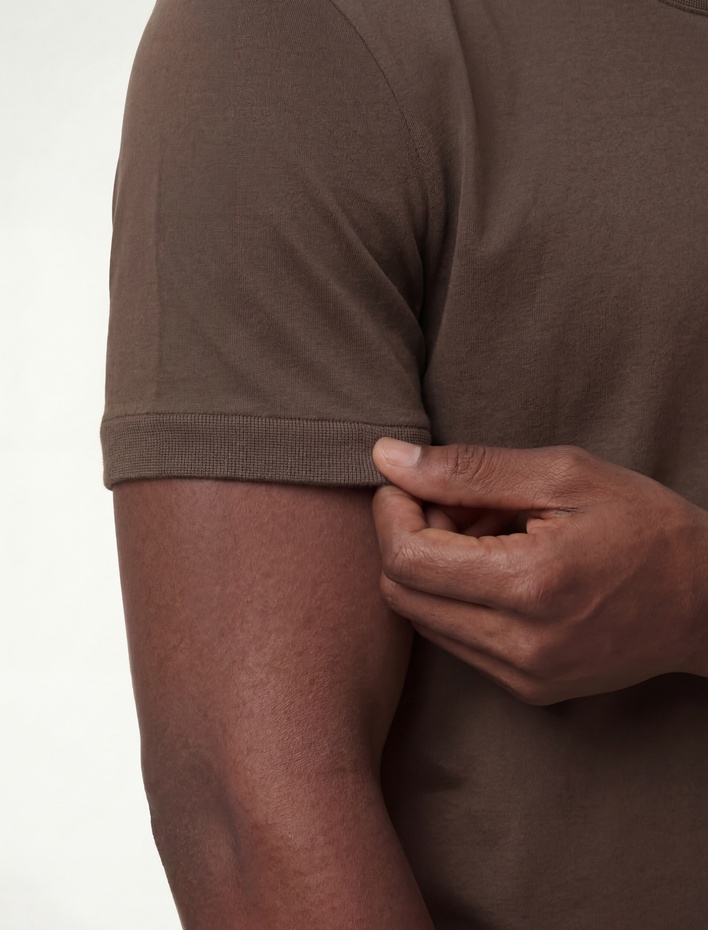  Regular Fit Kısa Kollu Bisiklet Yaka Basic Pamuklu Tişört