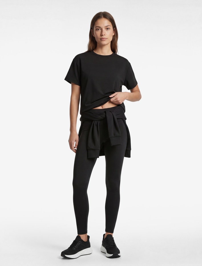  Rahat Kalıp Kısa Kollu Bisiklet Yaka Spor Tişört