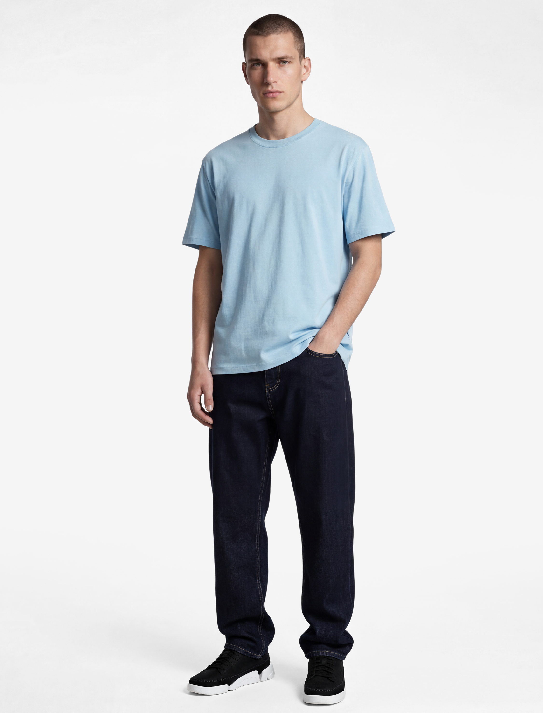   Regular Fit Kısa Kollu Bisiklet Yaka Pamuklu Basic Tişört