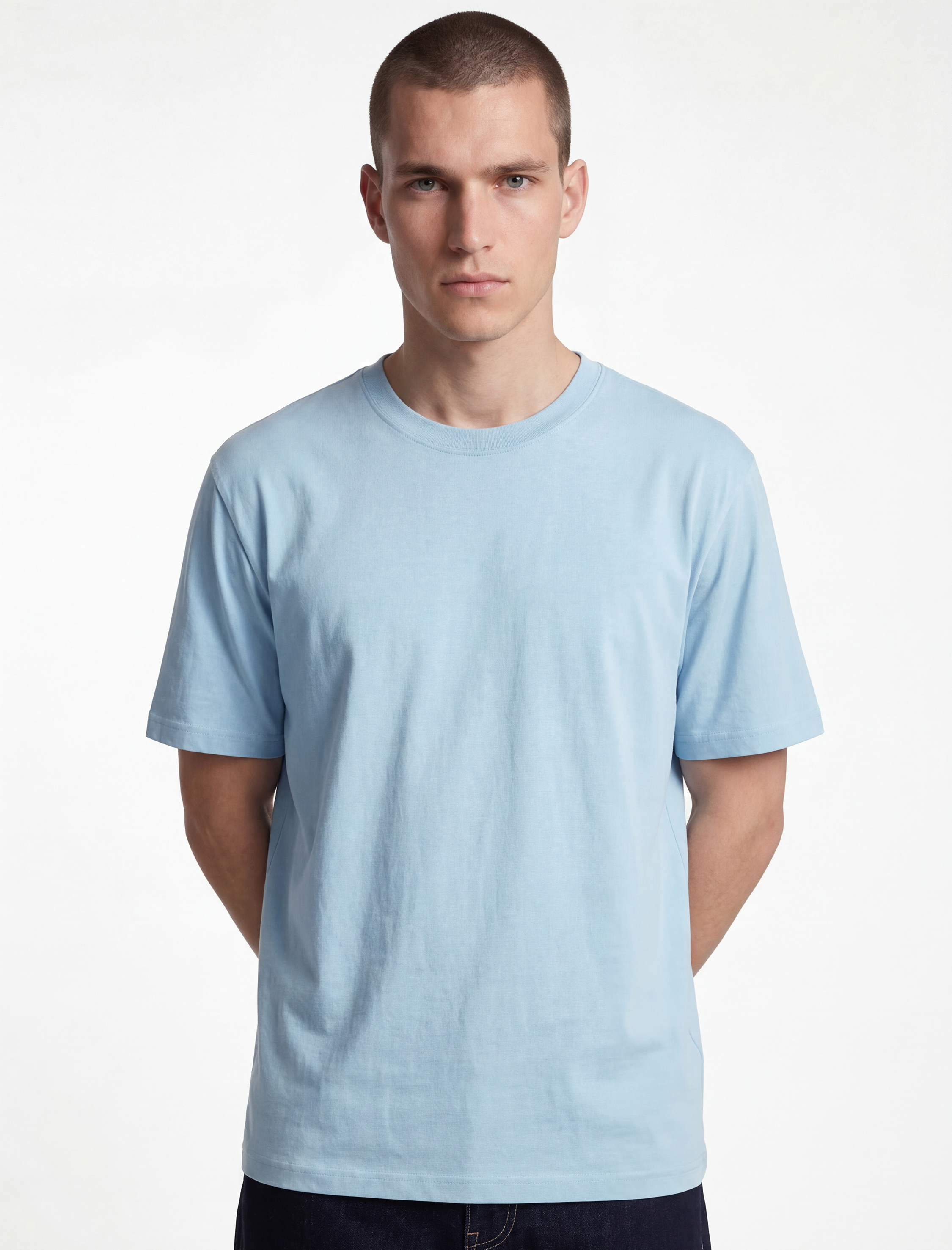   Regular Fit Kısa Kollu Bisiklet Yaka Pamuklu Basic Tişört