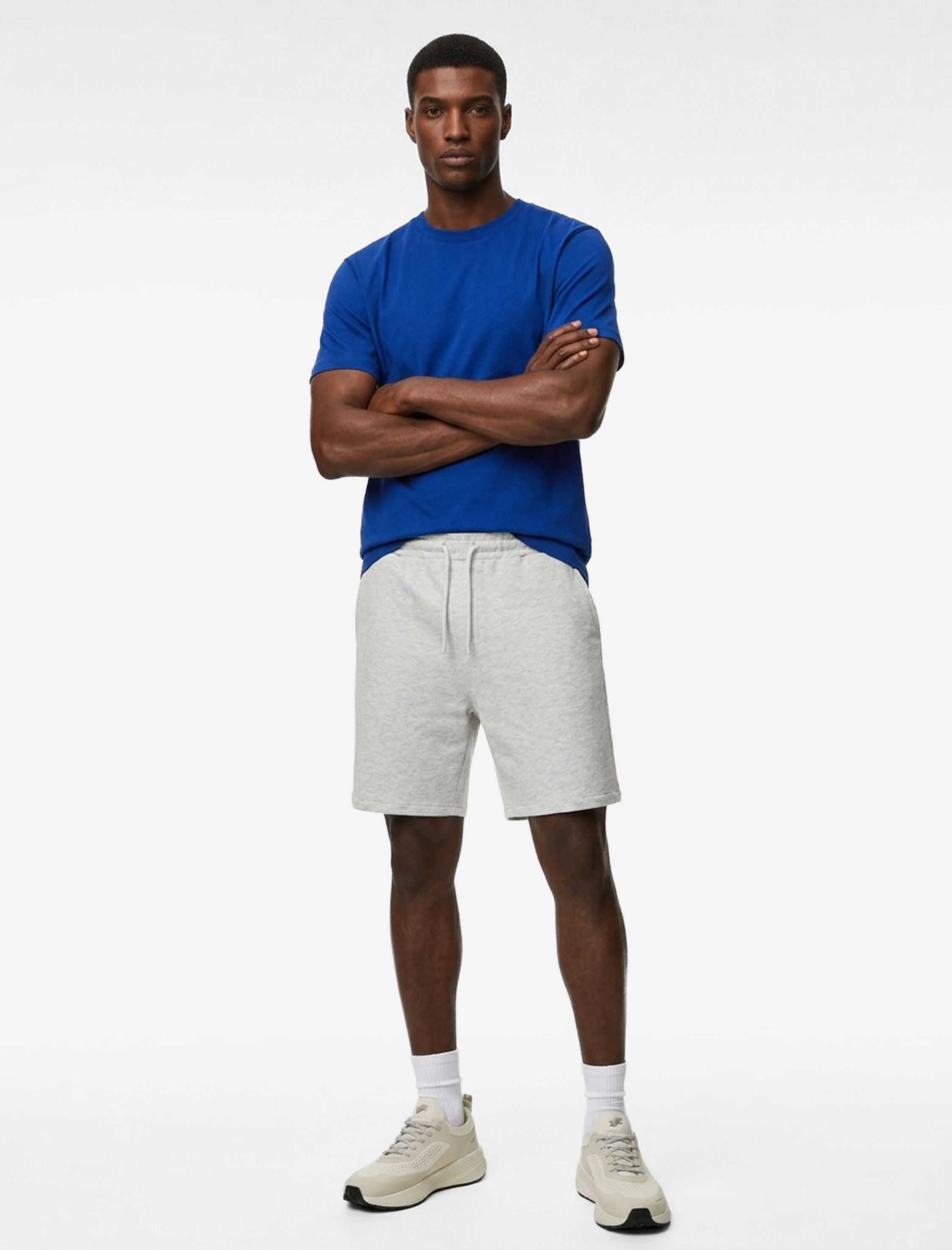   Straight Fit Cepli Beli Bağcıklı Spor Şort