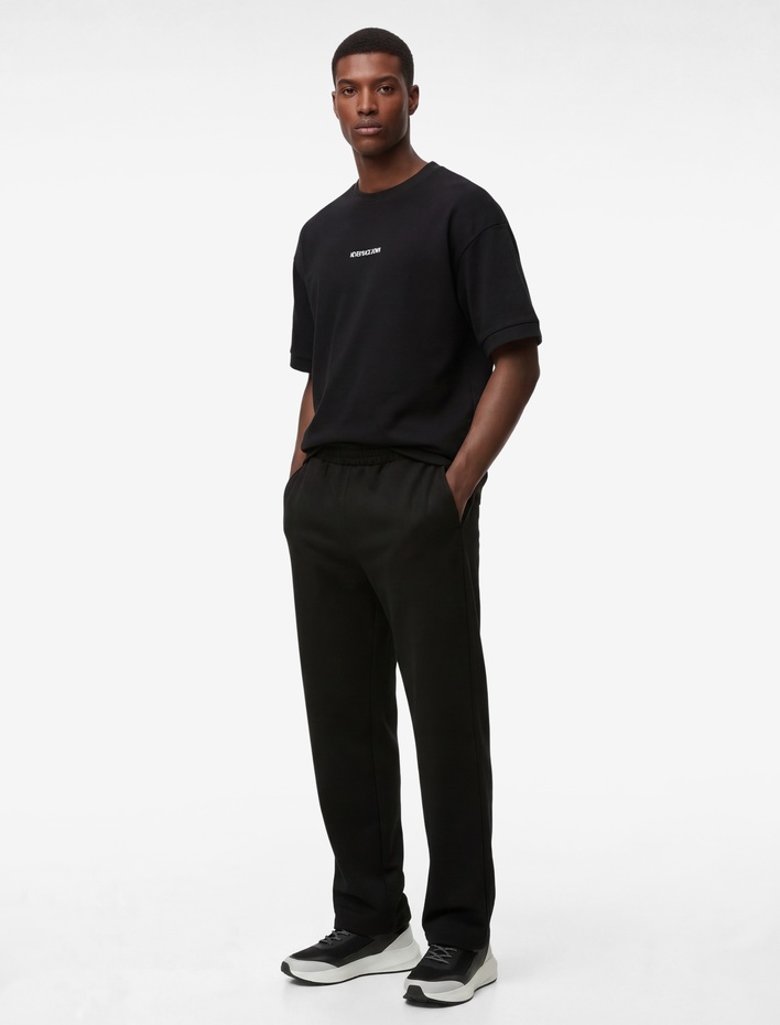  Rahat Kalıp Cepli Beli Lastikli Geniş Paça Spor Eşofman Altı