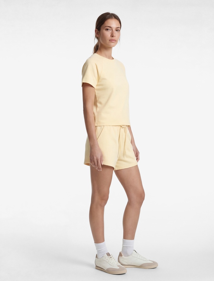  Rahat Kalıp Kısa Kollu Bisiklet Yaka Viskon Karışımlı Spor Tişört