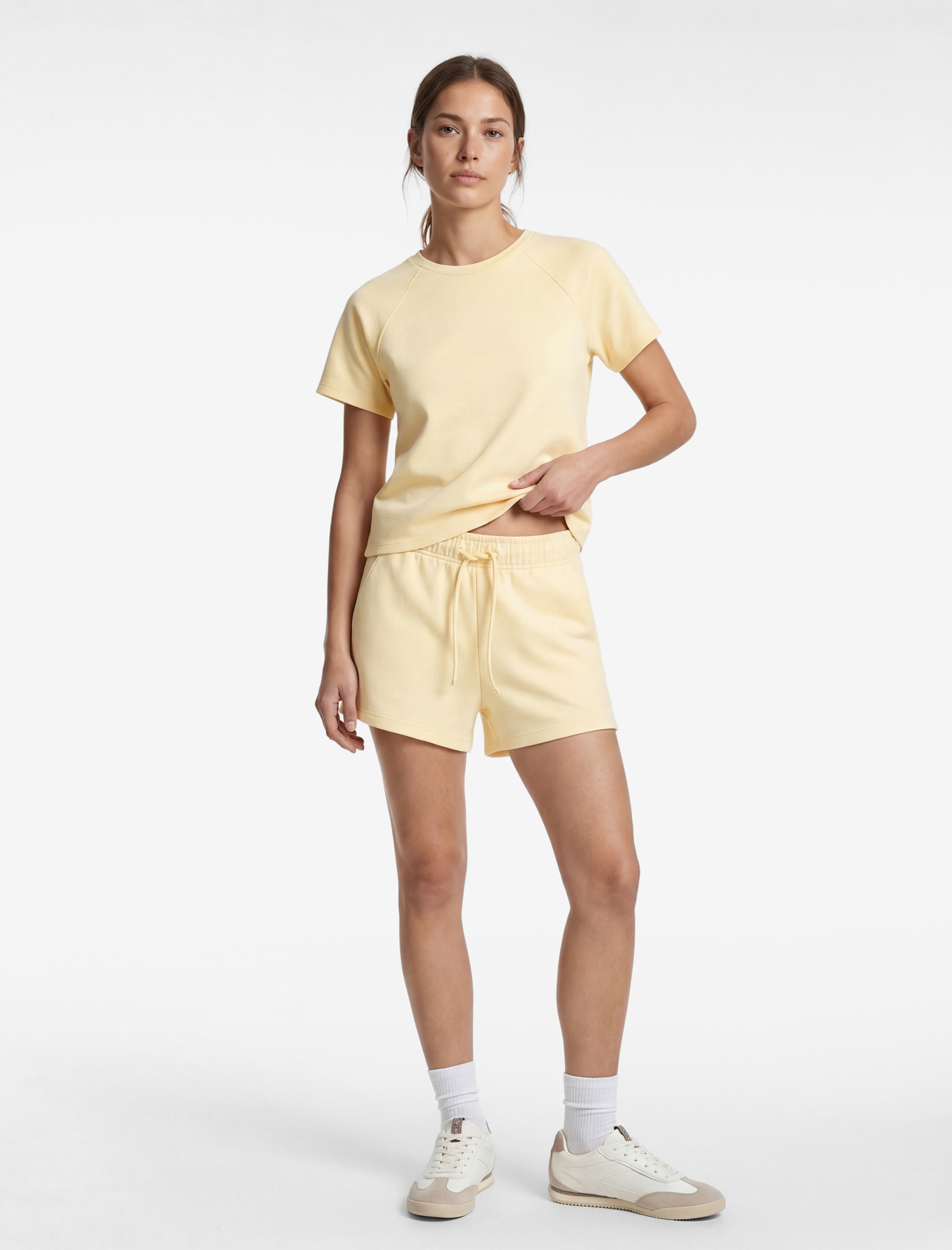   Rahat Kalıp Kısa Kollu Bisiklet Yaka Viskon Karışımlı Spor Tişört