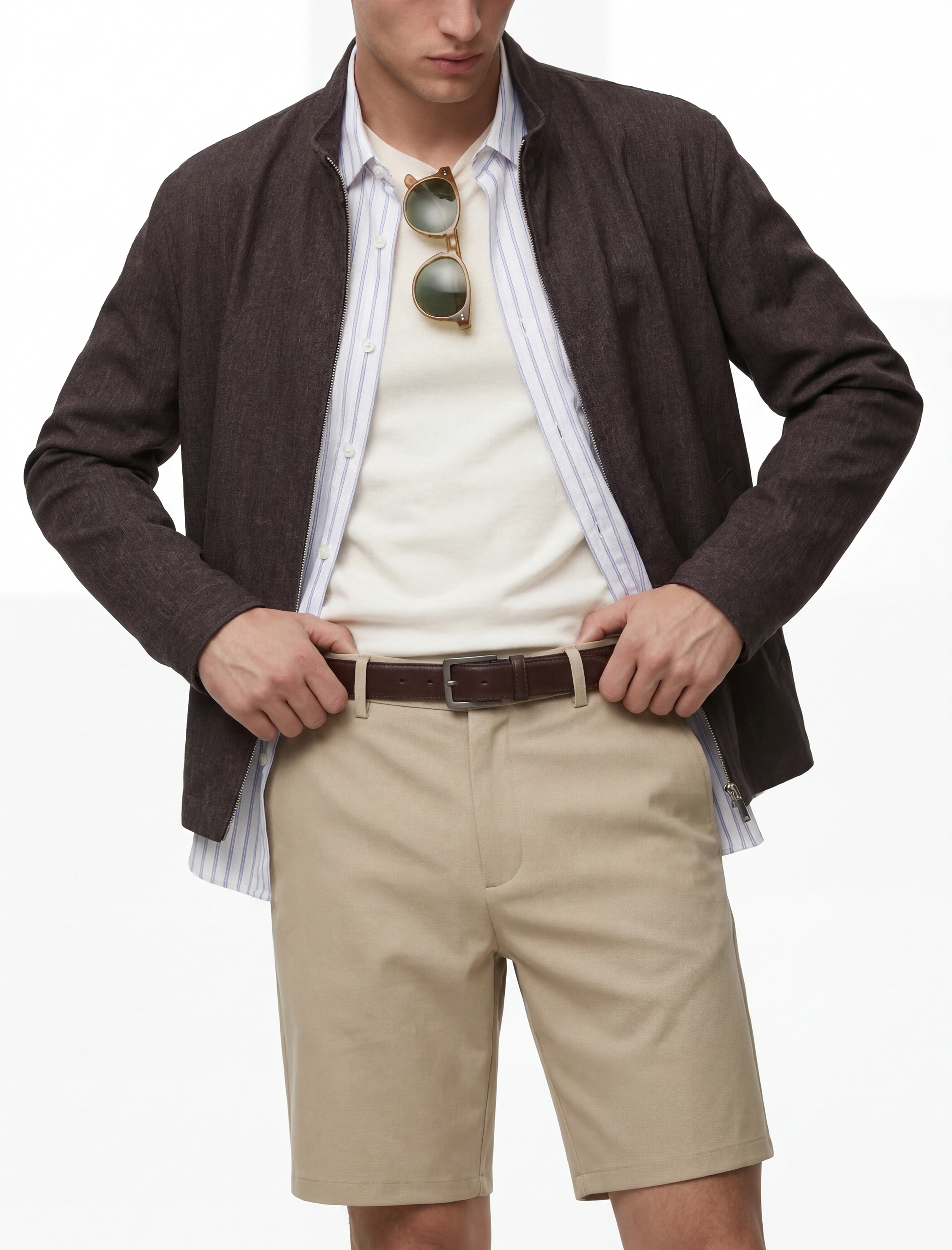   Regular Fit Cepli Düğmeli Şort