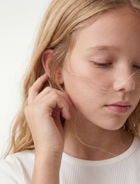 Bürümcük Kısa Kollu Bisiklet Yaka Peplum Tişört