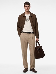 Uzun Kollu Pamuklu Cepli Gömlek Yaka Düğmeli Slim Fit Ceket