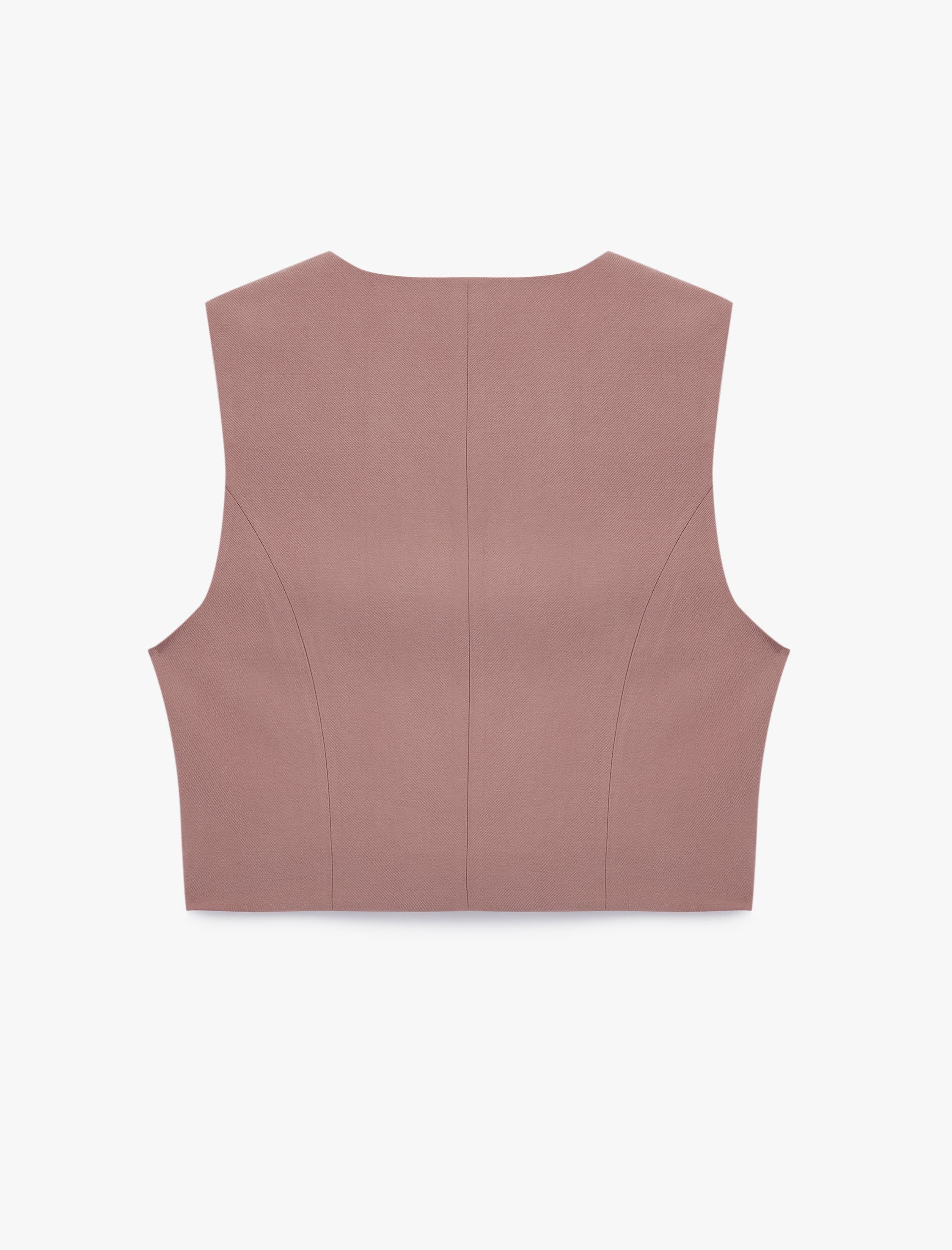   Viskon Düğmeli Asimetrik Kesim Yelek