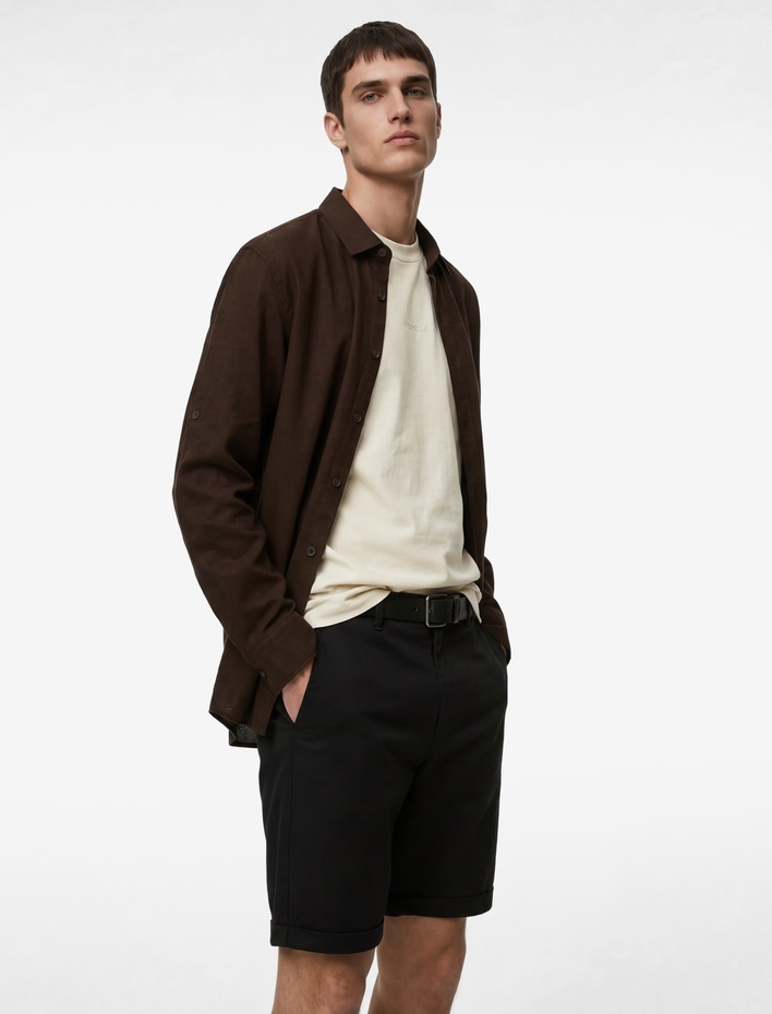  Regular Fit Klasik Yaka Pamuklu Uzun Kollu Gömlek