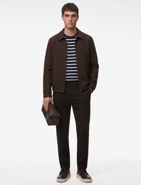 Regular Fit Beli Lastikli Düğmeli Cepli Duble Paça Pantolon