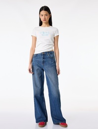 Pamuklu Slim Fit Kısa Kollu Bisiklet Yaka Tişört