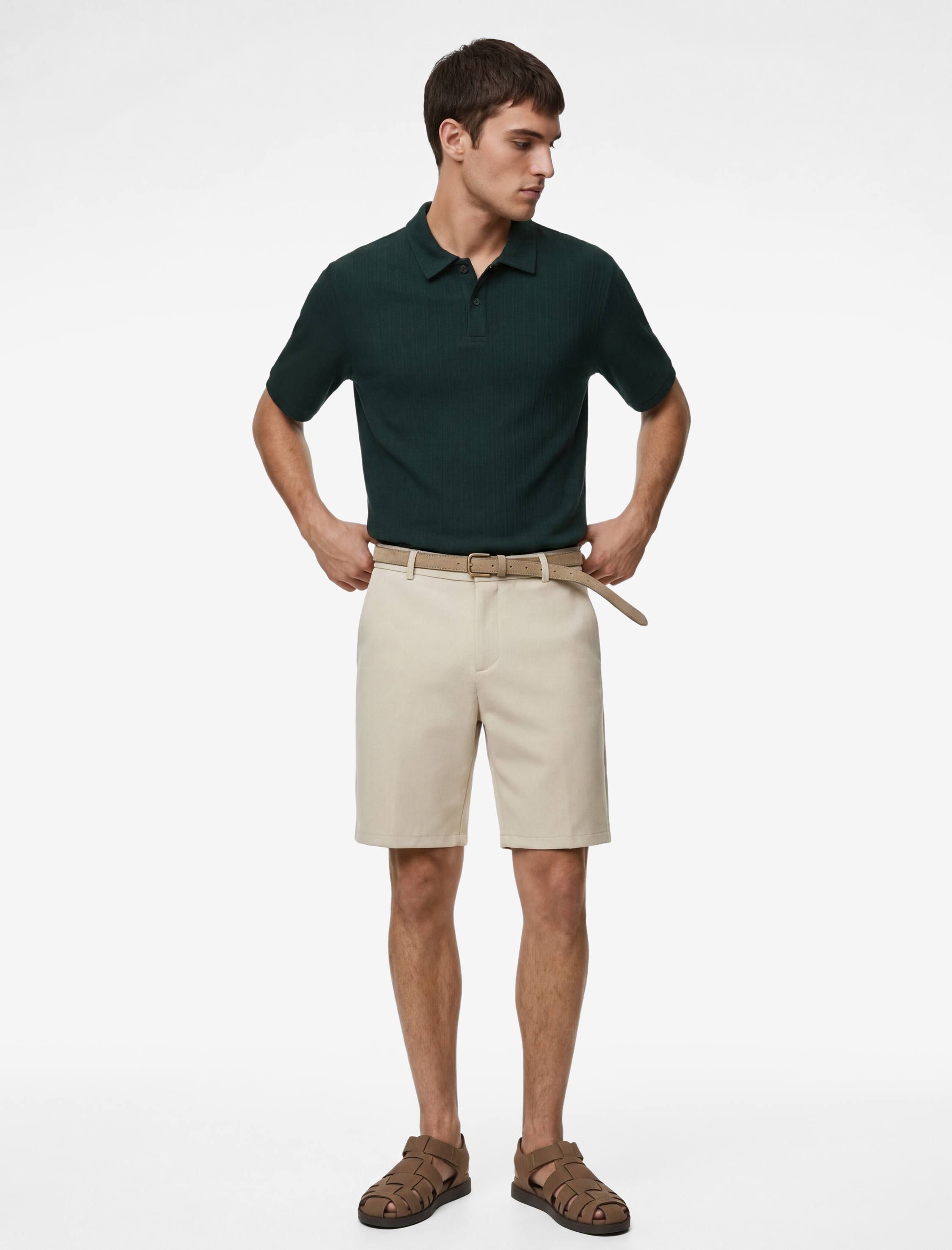   Regular Fit Kısa Kollu Düğmeli Polo Yaka Tişört