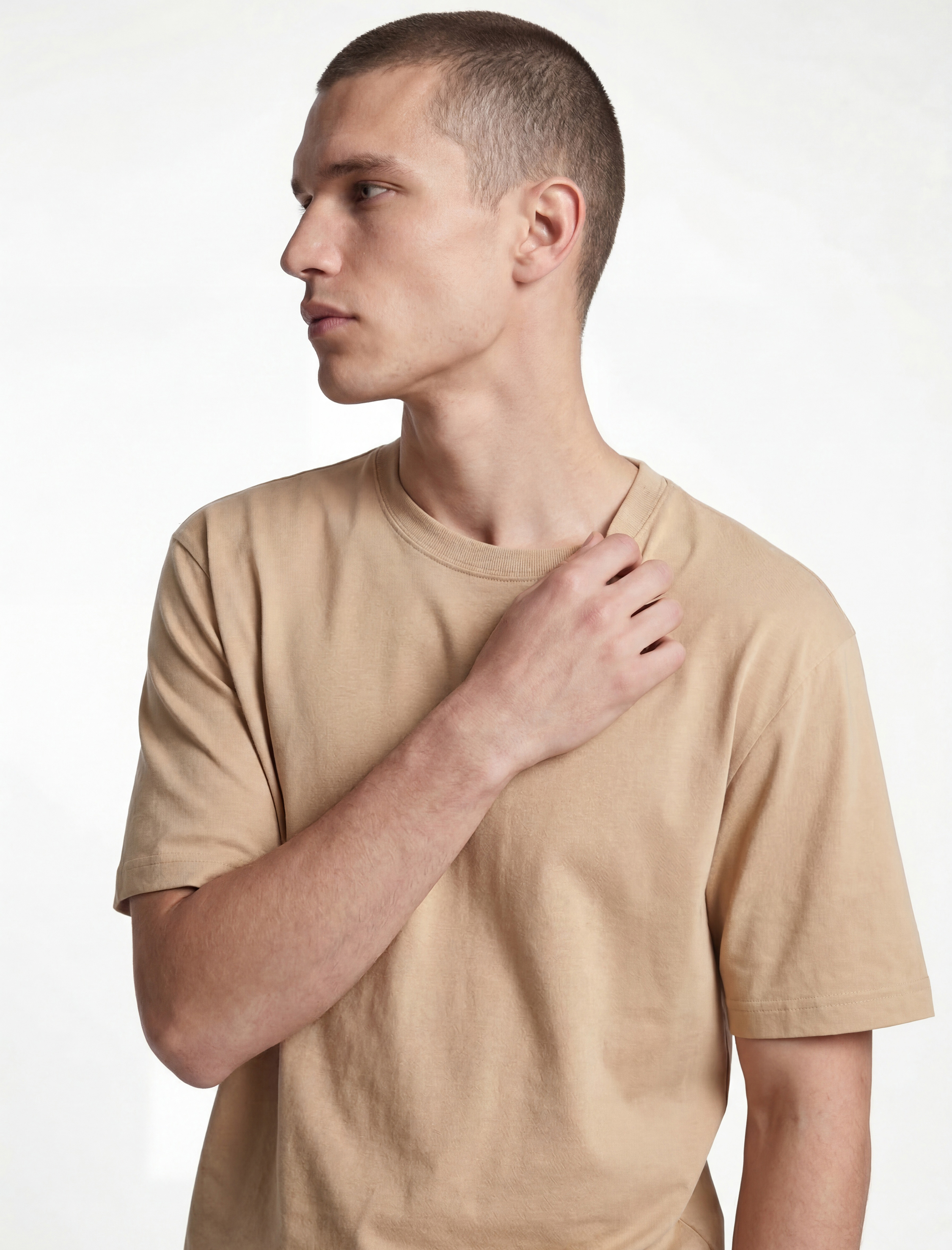   Regular Fit Kısa Kollu Pamuklu Bisiklet Yaka Tişört