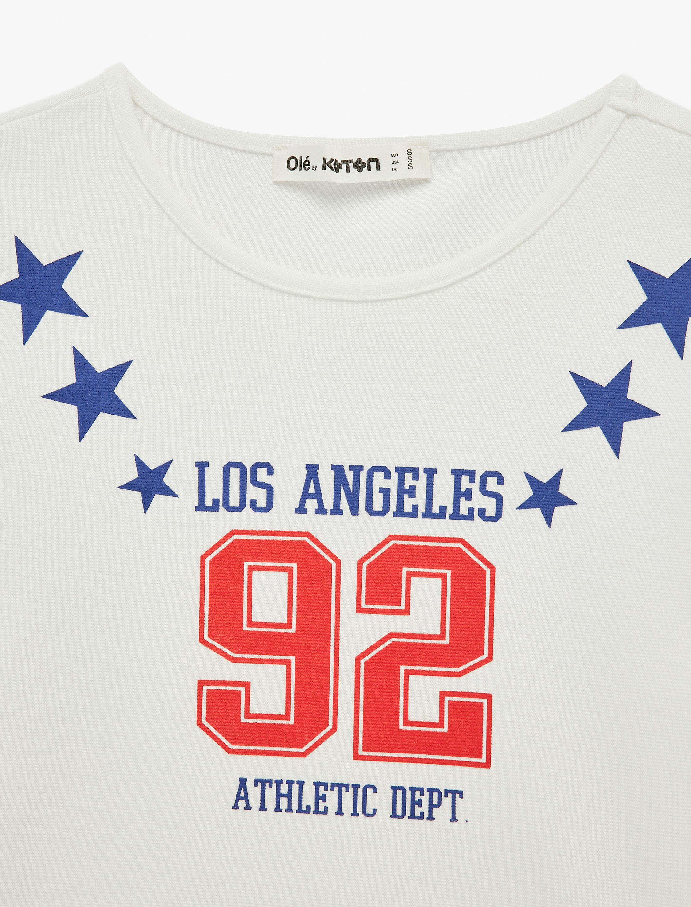   Pamuklu Baskılı Kısa Kollu Bisiklet Yaka Tişört