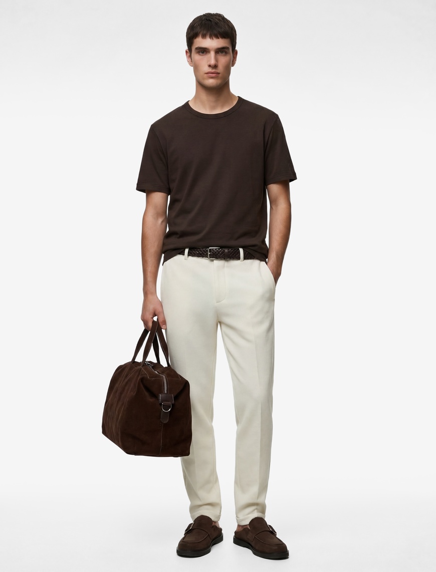 Koton Erkek Kısa Kollu Bisiklet Yaka Pamuklu Slim Fit T-Shirt