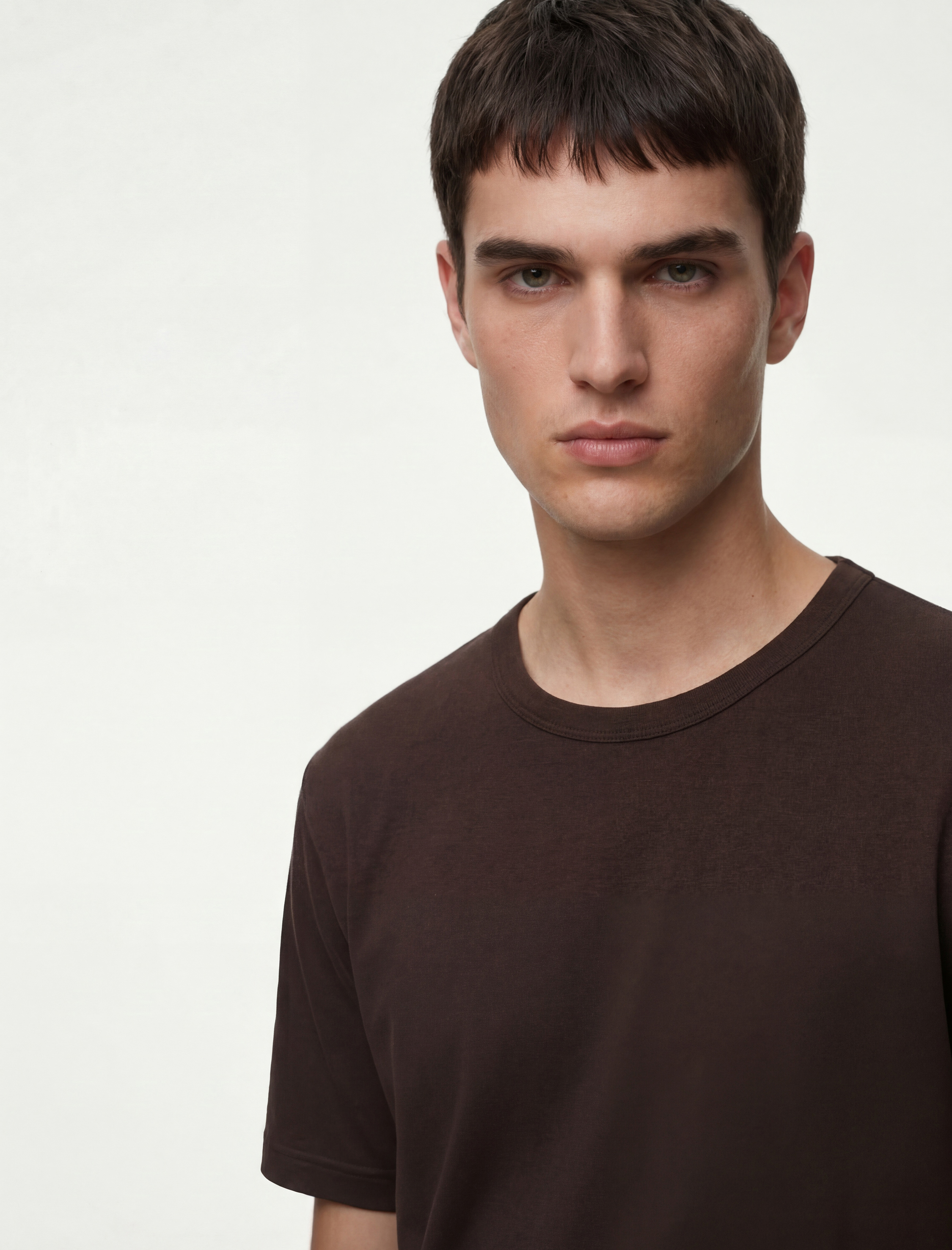 Kısa Kollu Bisiklet Yaka Pamuklu Slim Fit Tişört - Görsel 2