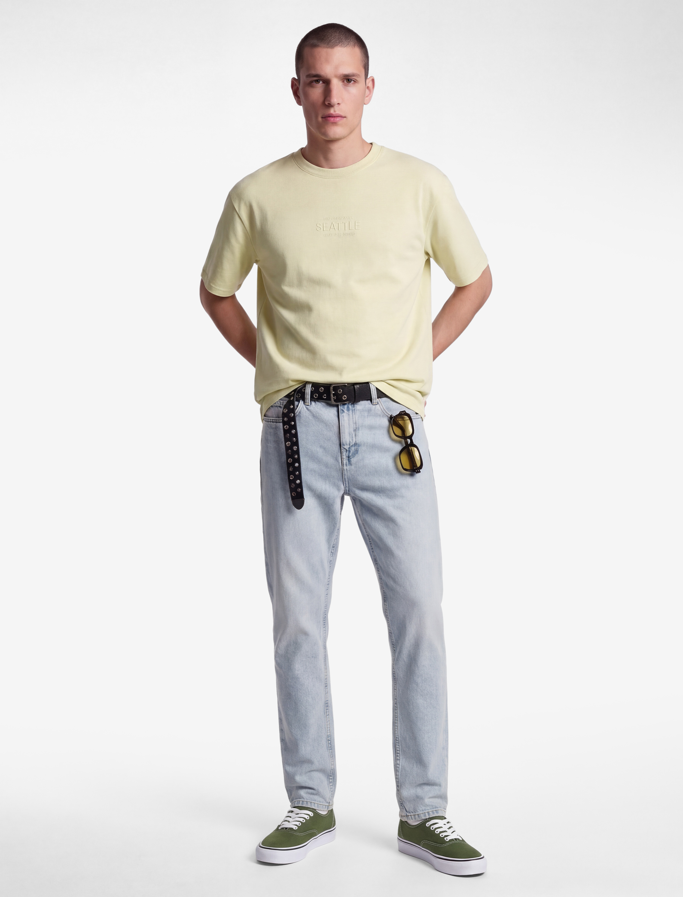   Regular Fit Kısa Kollu Bisiklet Yaka Pamuklu Baskılı Tişört