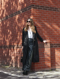 Düğmeli Kruvaze Oversize Uzun Kaşe Kaban