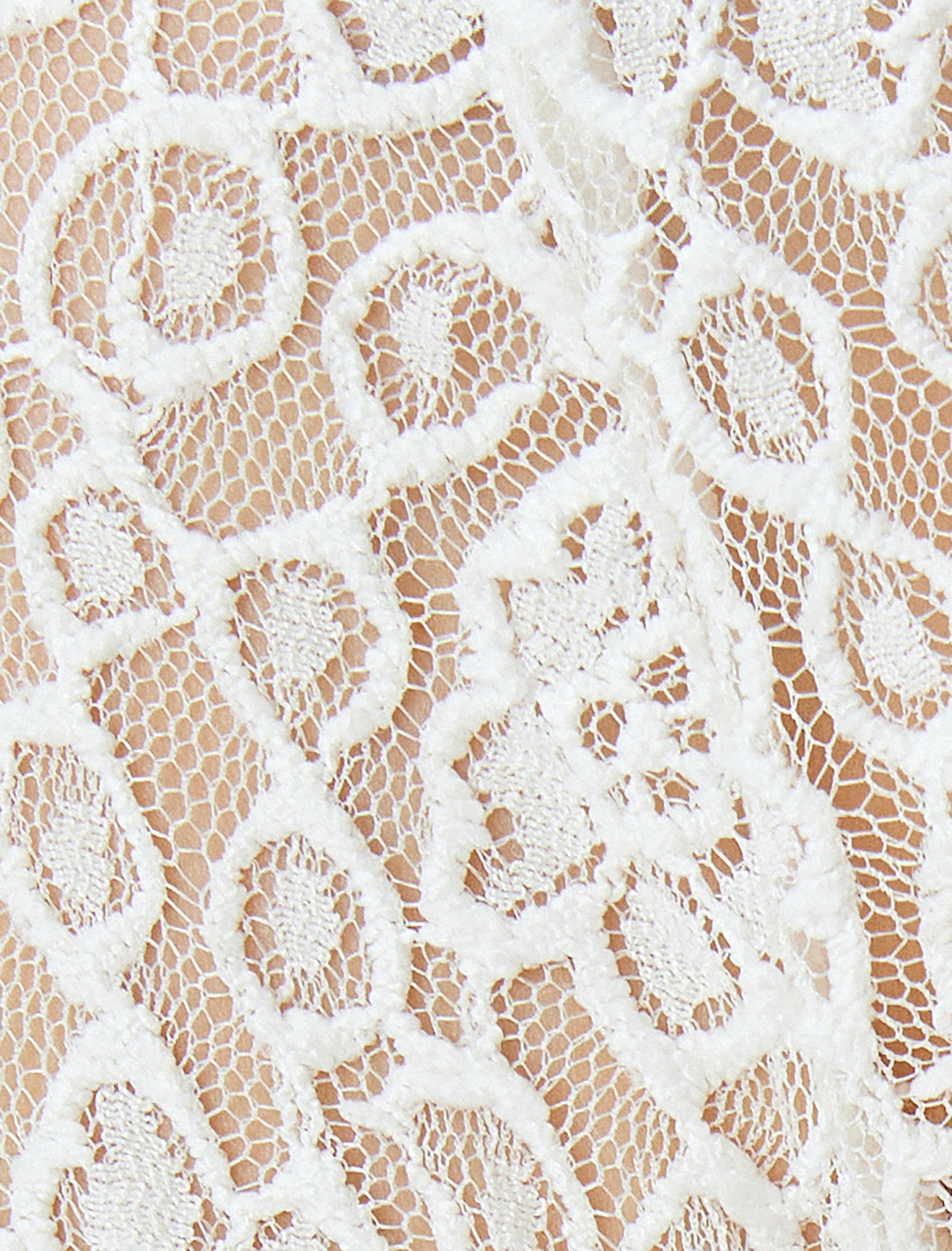   Dantelli V Yaka Fırfırlı İspanyol Kol Crop Bluz