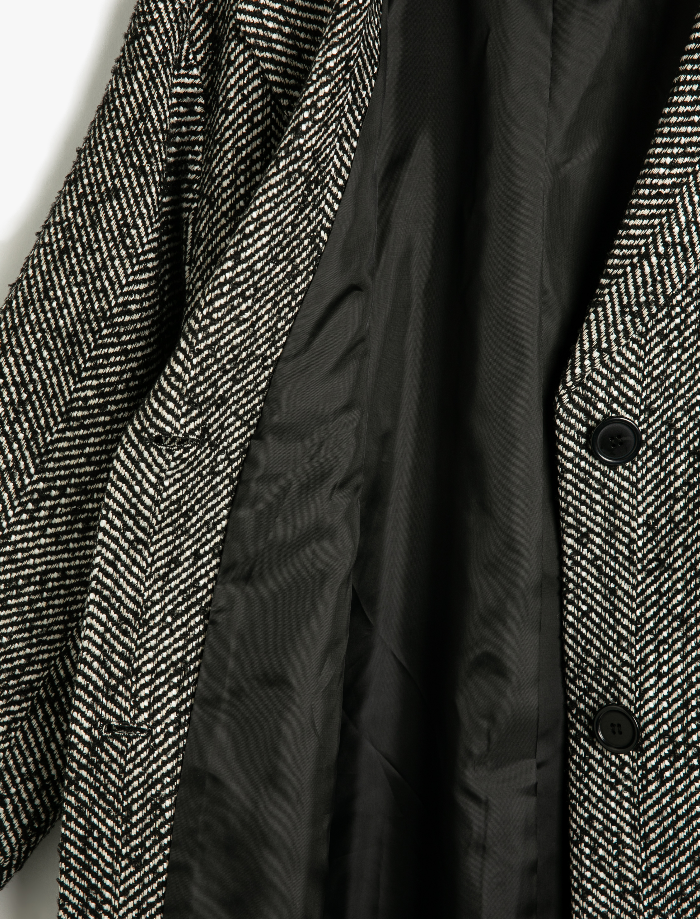   Koton X Sibil Çetinkaya - Cepli Düğmeli Uzun Kruvaze Kaban