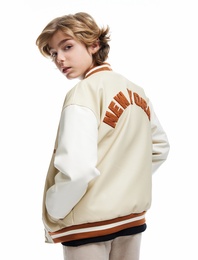 Kolej Ceket Yuvarlak Yaka Çıtçıt Düğmeli Cepli