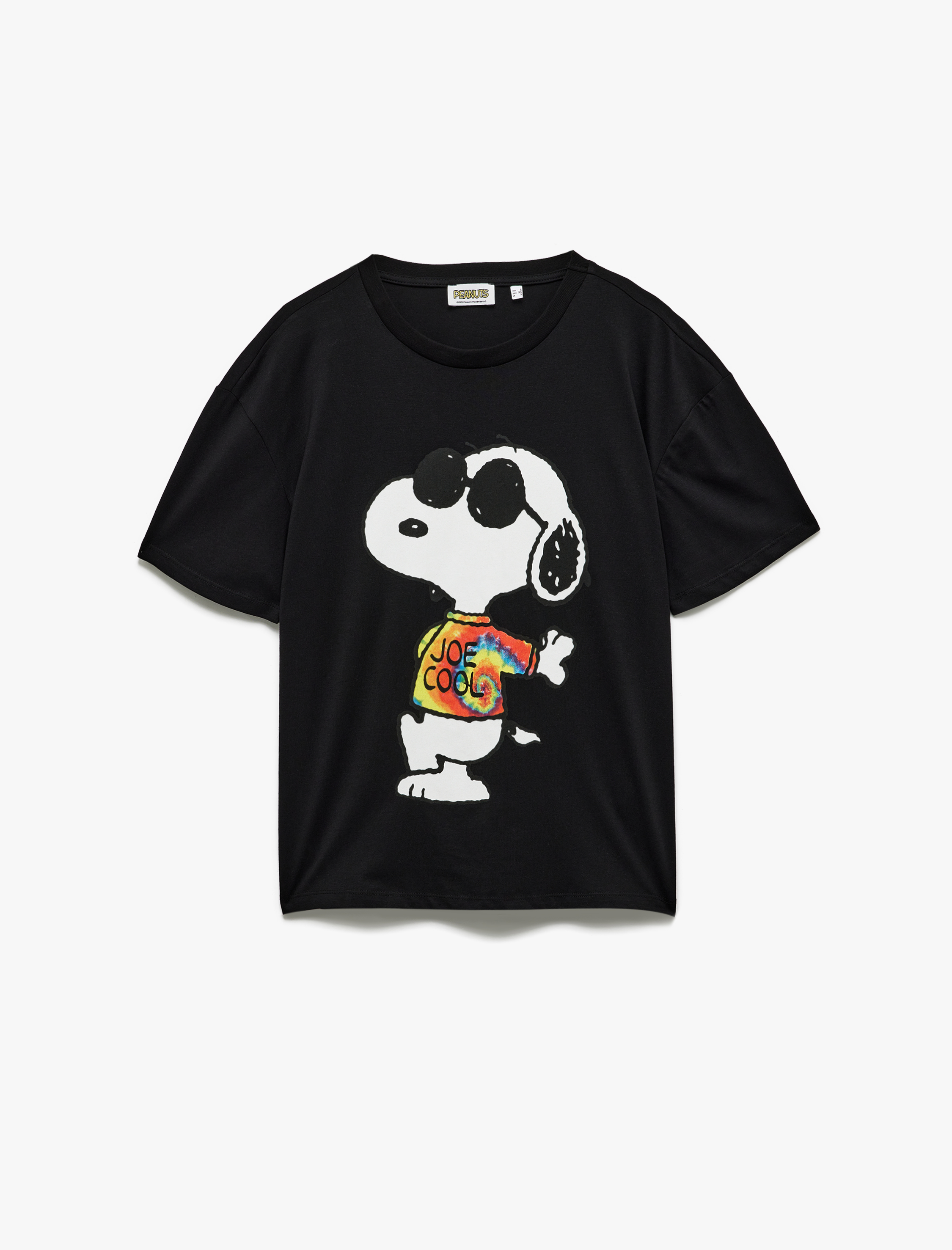   Snoopy Baskılı Kısa Kollu Bisiklet Yaka Lisanslı Tişört