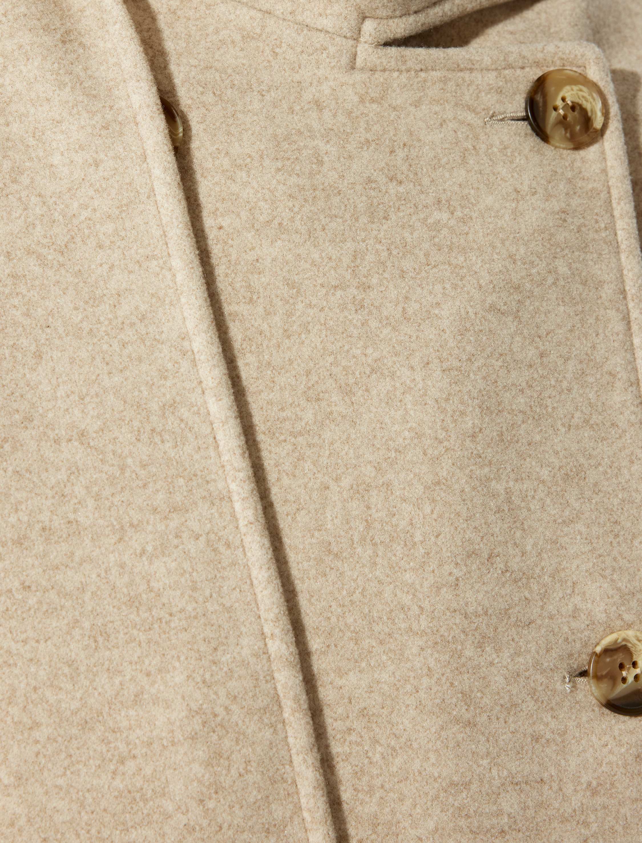   Koton X Şahika Ercümen - Cepli Düğmeli Dik Yaka Atkılı Kaşe Kaban