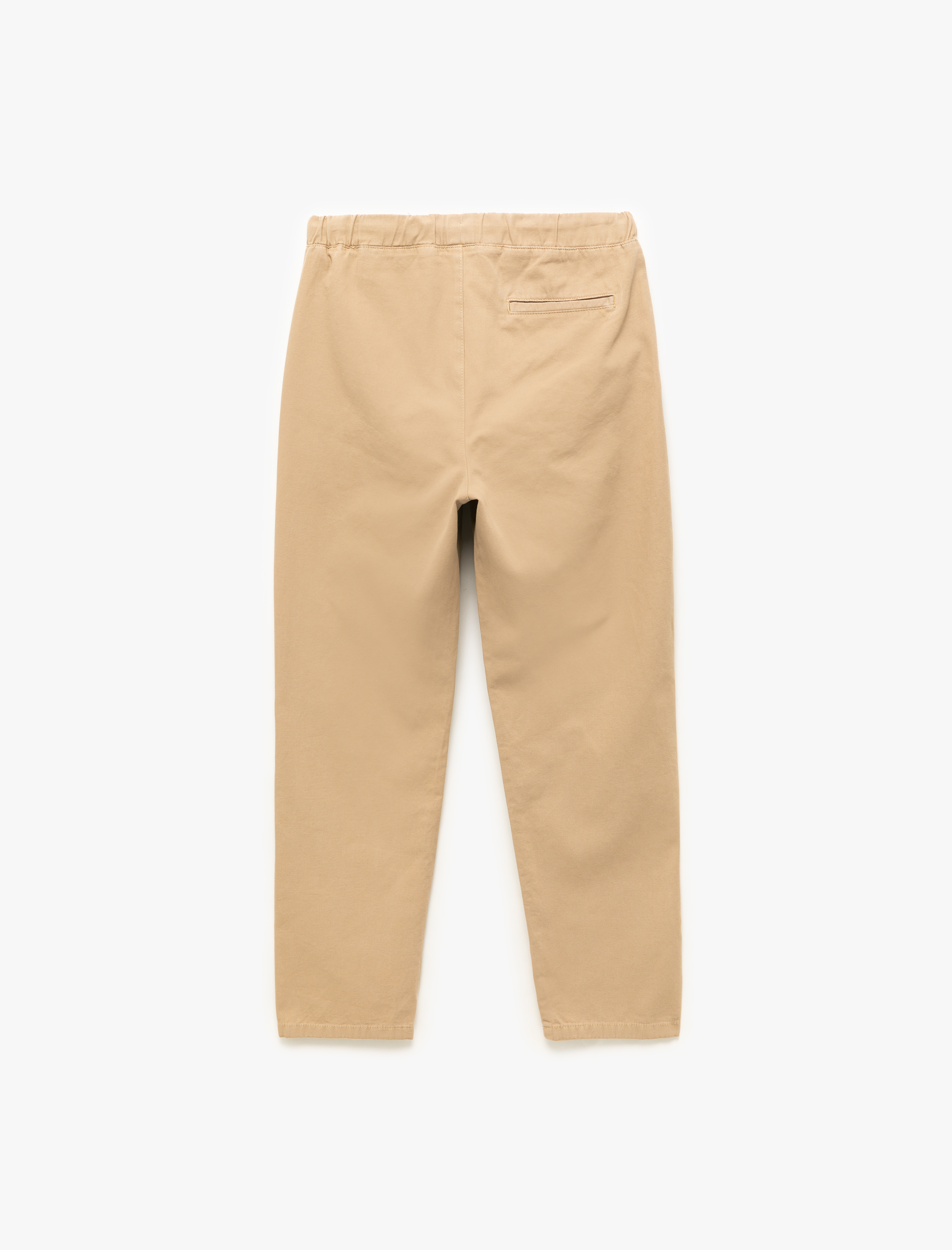   Beli Bağcıklı Cep Detaylı Pamuklu Chino Pantolon