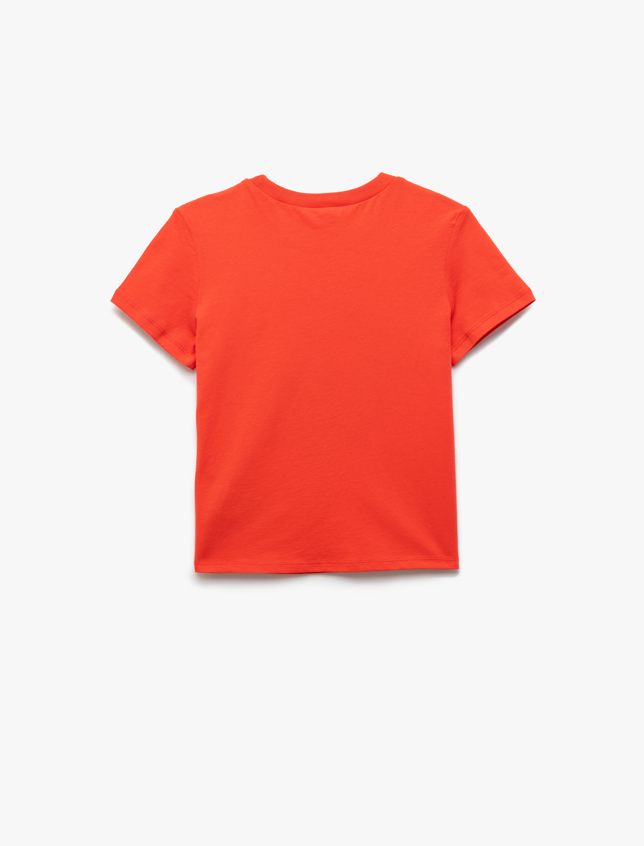  Erkek Çocuk Kısa Kollu Tişört Baskı Detaylı Bisiklet Yaka Pamuklu