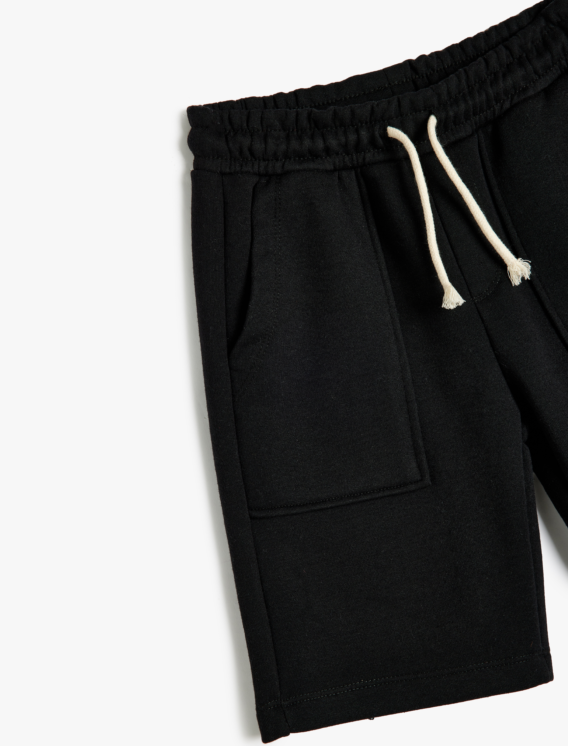  Erkek Çocuk Basic Şort Beli Bağlamalı Cepli