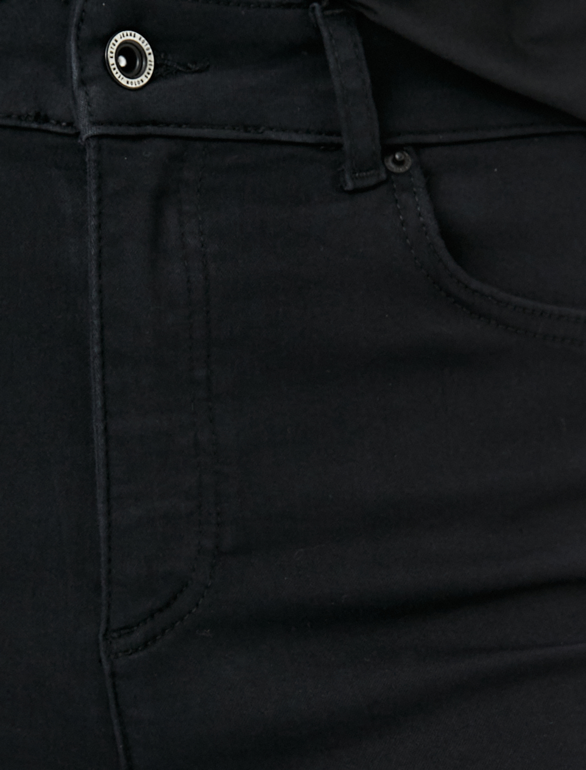   Yüksek Bel Skinny Fit Dar Paça Düğmeli Kot Pantolon - Skinny Fit Push Up Jean