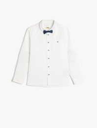 Papyon Detaylı Uzun Kollu Gömlek