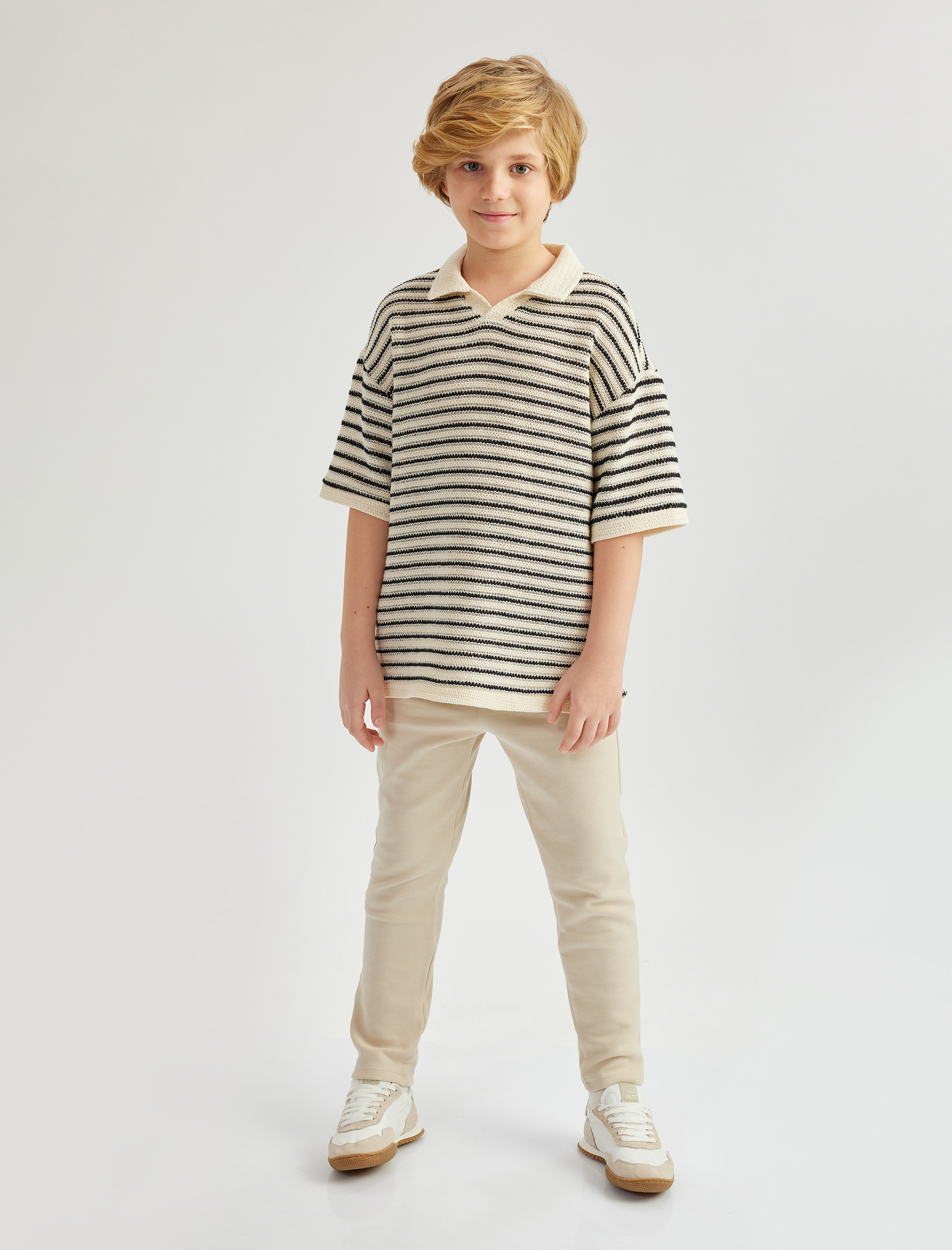  Erkek Çocuk Fermuar Detaylı Bel Bağcıklı Pantolon Görünümlü Eşofman Altı