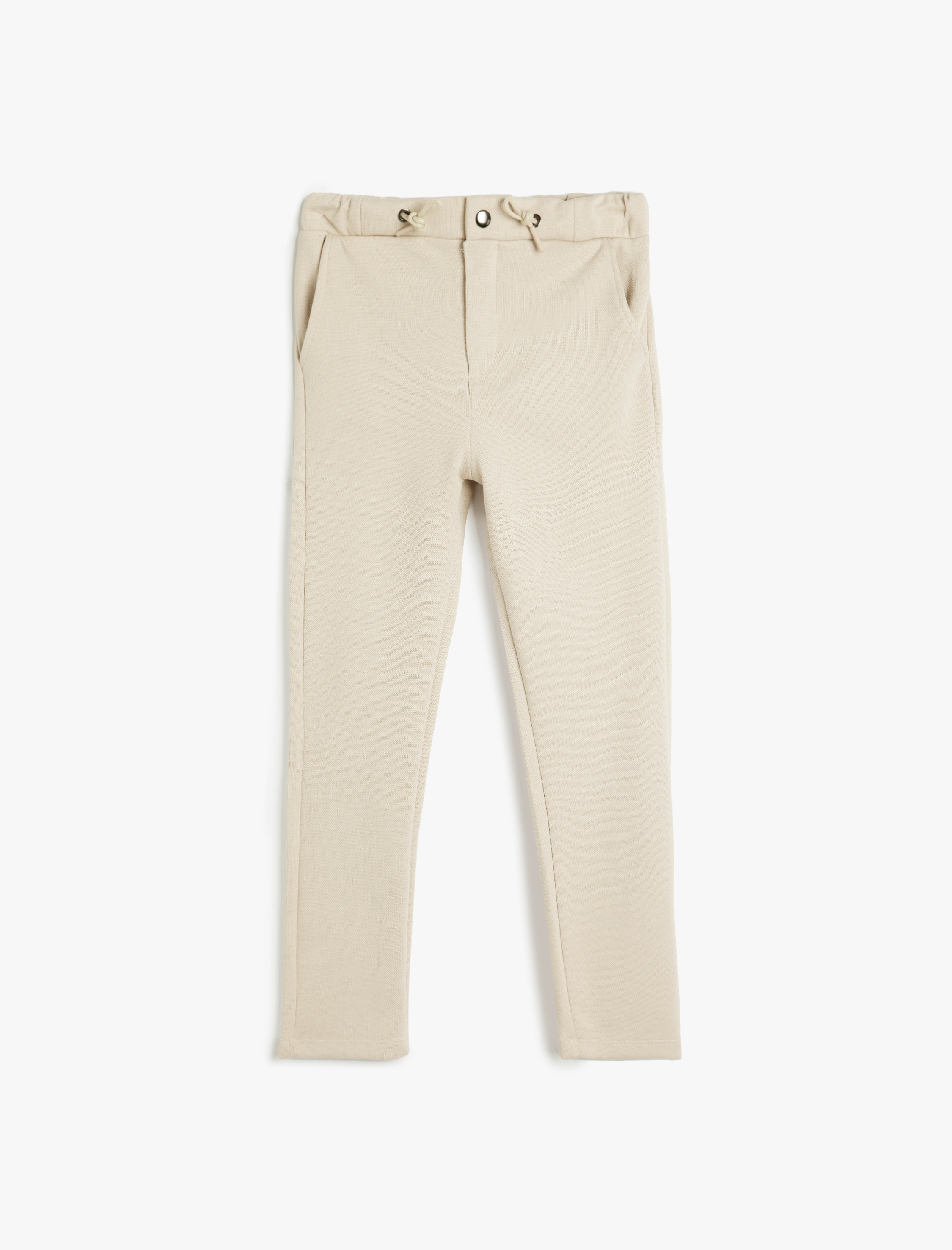  Erkek Çocuk Fermuar Detaylı Bel Bağcıklı Pantolon Görünümlü Eşofman Altı