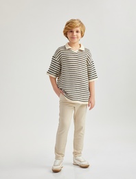 Fermuar Detaylı Bel Bağcıklı Pantolon Görünümlü Eşofman Altı