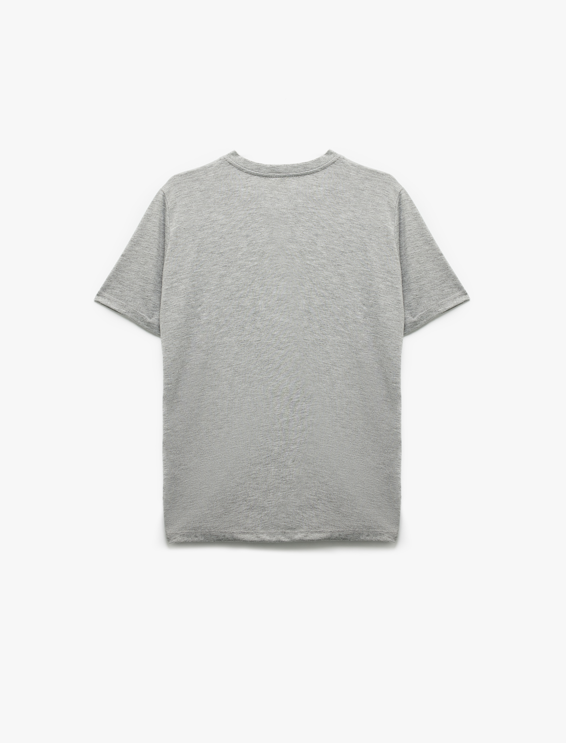   Leopar Baskılı Bisiklet Yaka Kısa Kollu Tişört