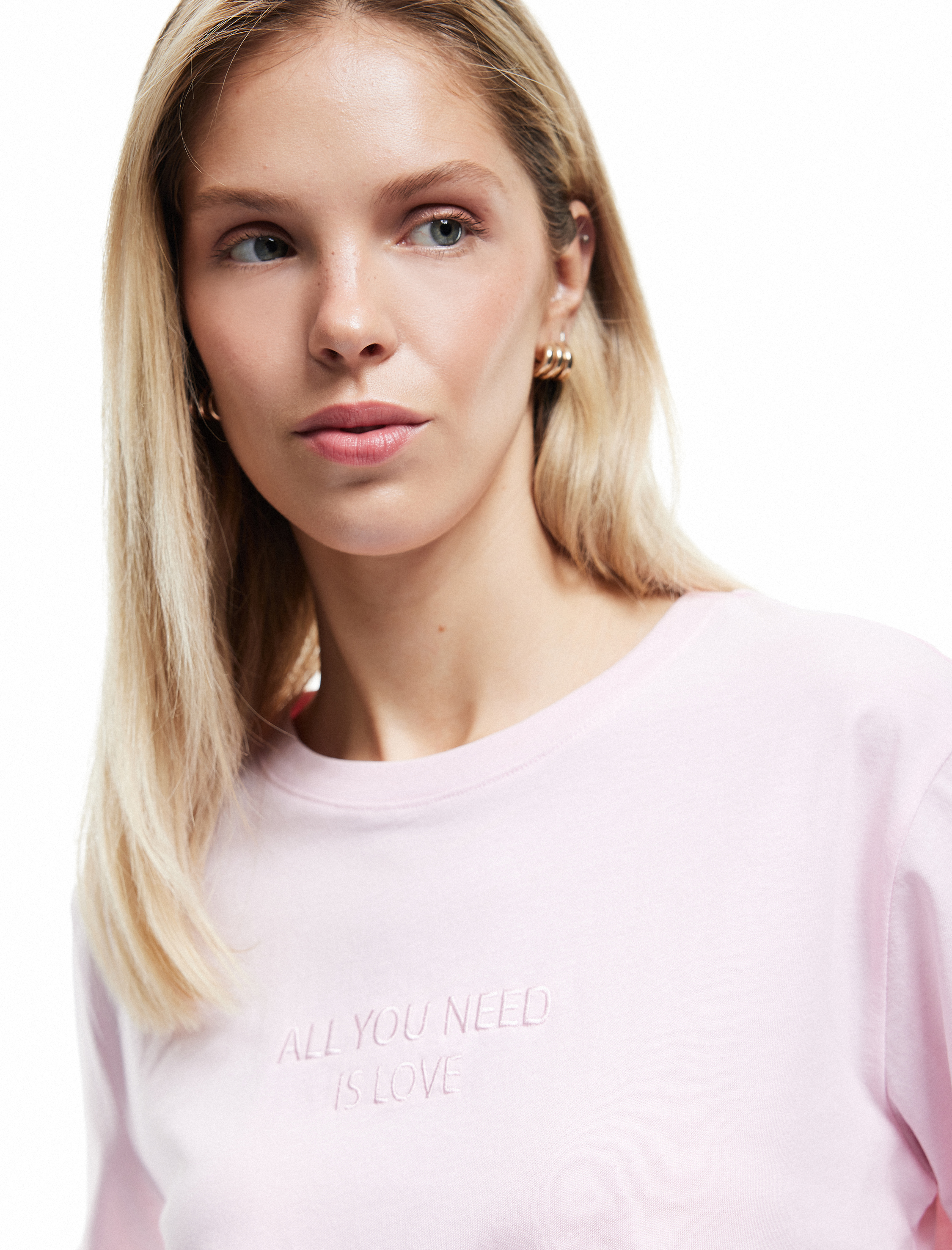   Pamuklu Bisiklet Yaka Kısa Kollu Basic Tişört